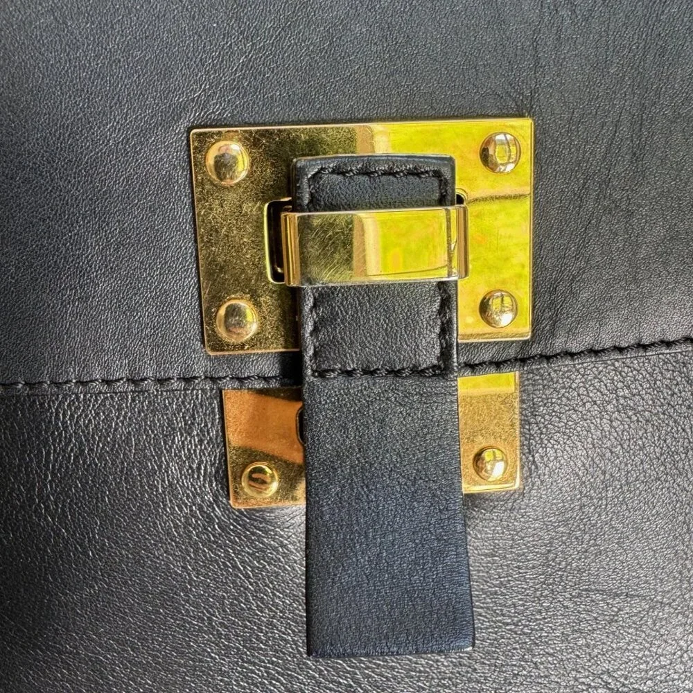 Great Condition Black Leather Sophie Hulme Bag/ Backpack (convertible) - Picture 6 of 16